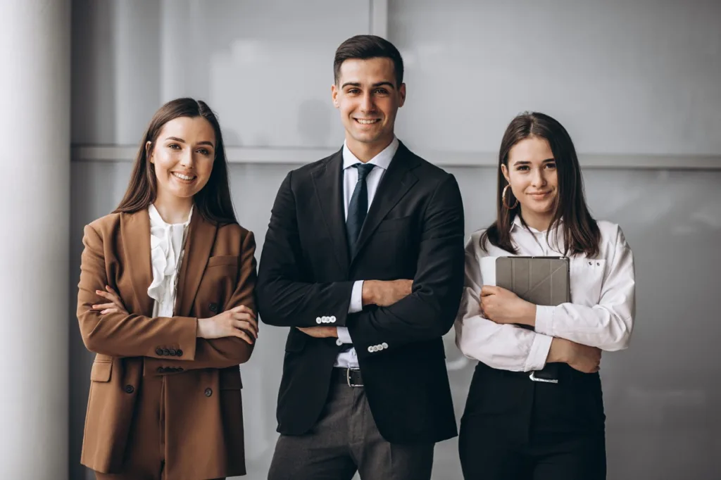 three hr professionals in suits
